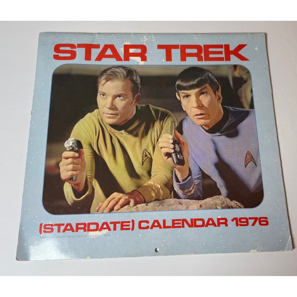 Star Trek Stardate Calendar 1976 Ballantine‎ Books Captain Kirk Spock